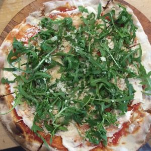Pizza de rúcula