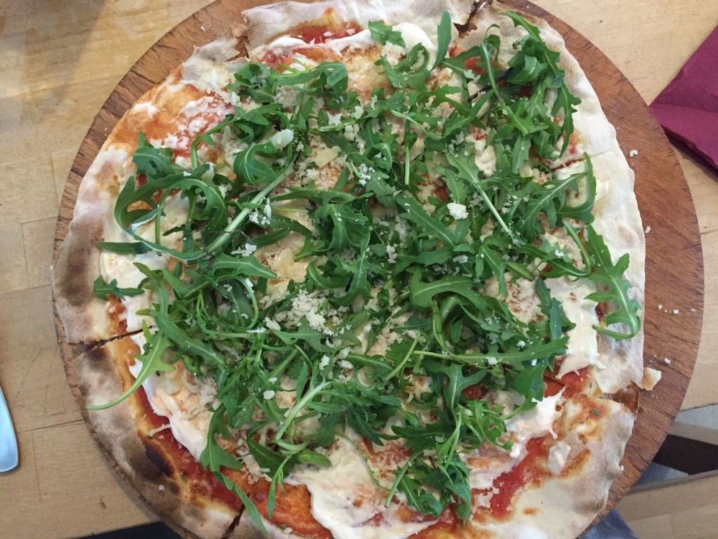 Pizza de rúcula